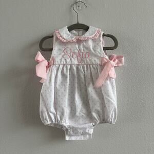 Petit Bebe Sofia White Pink 9 Months